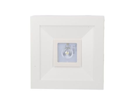 Oprawa awaryjna LOVATO N ECO LED 1W 125lm (opt. otwarta) 3h jednozadaniowa biała LVNO/1W/E/3/SE/AT/WH