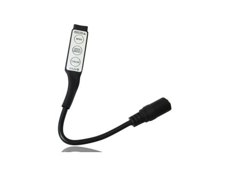 Kontroler led RGB manualny wtyczkowy 72W 6A 12VDC czarny mini