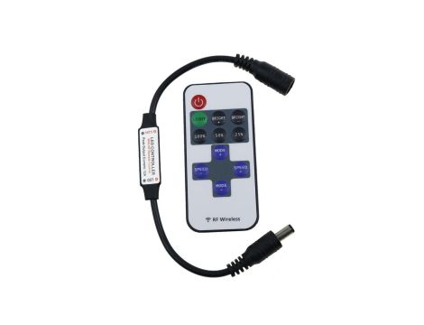 Ściemniacz RF radiowy mini czarny 11-key 6A 72W 12VDC wtyczkowy