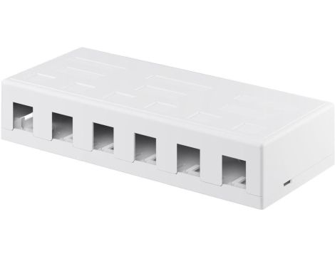 Pusta obudowa Keystone 6-port - umożliwia łatwy montaż metodą Snap-In 79379