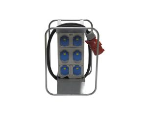 Rozdzielnica budowlana elCARRY-R C32-0006 IP44 w ramie, 2m H07RN-F 5G4 z wtyczką CEE 32A-5P, 6x gniazdo GK 230V 16A 46381220