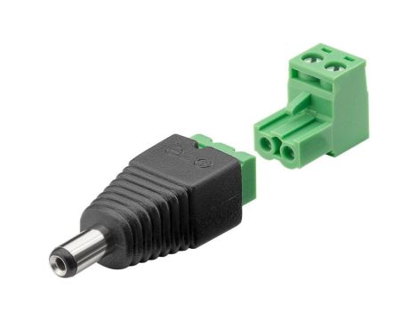 Wtyk DC (5,50 x 2,10mm) - zdejmowane mocowanie śrubowe 2-częściowe 76744 /10szt./