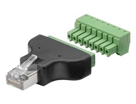 Wtyk teleinformatyczny RJ45 UTP (8P8C) - zdejmowane mocowanie śrubowe 2-częściowe 76736