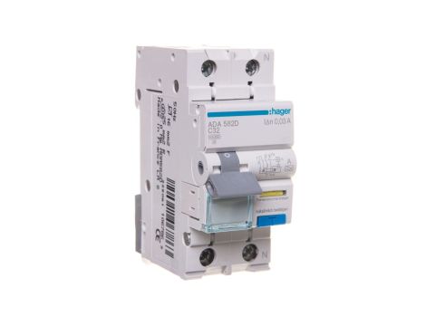 Wyłącznik różnicowo-nadprądowy RCBO 2P C32A 0,03A Typ A ADA582D