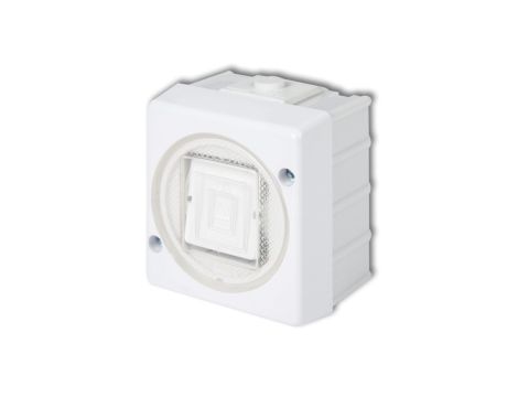 SENIOR Łącznik hermetyczny jednobiegunowy 10AX IP44 biały WHS-1