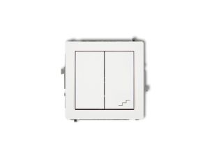 DECO Łącznik jednobiegunowy ze schodowym (osobne zasilanie) biały DWP-10.2