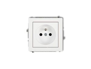 DECO Gniazdo pojedyncze z/u 2P+Z biały DGP-1zp