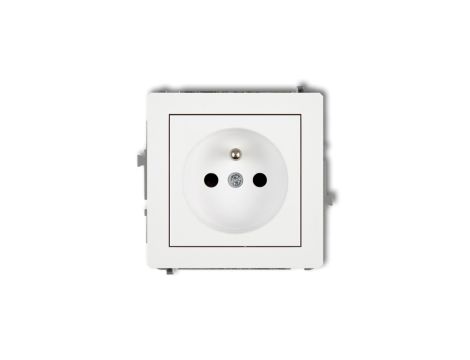DECO Gniazdo pojedyncze z/u 2P+Z biały DGP-1zp