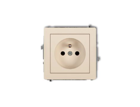 DECO Gniazdo pojedyncze z/u 2P+Z beżowy 1DGP-1zp