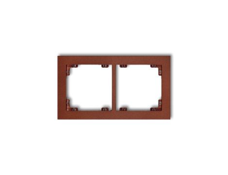 DECO Ramka podwójna brązowy metalik 9DR-2
