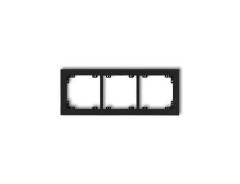 DECO Ramka potrójna czarny mat 12DR-3
