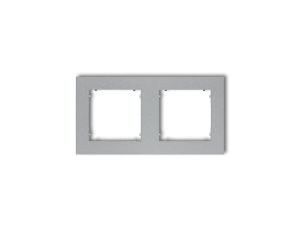 MINI Ramka podwójna srebrny metalik 7MR-2
