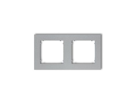 MINI Ramka podwójna srebrny metalik 7MR-2