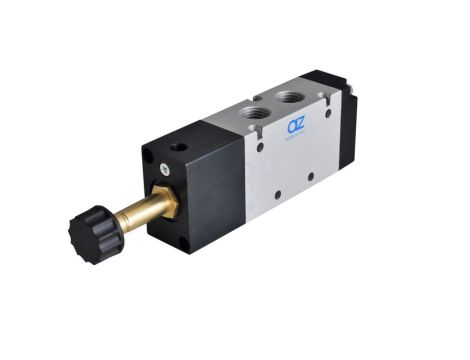 Elektrozawór pneumatyczny rozdzielający 5/2 G 1/8 monostabilny (sprężyna mechaniczna), AZ Pneumatica