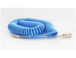 Wąż spiralny pneumatyczny 8x5 mm z szybkozłączami DN7,2 długość 10 m