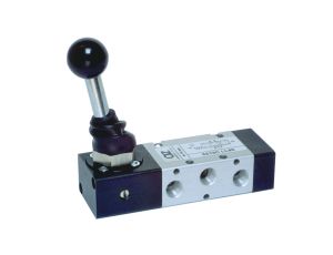 Zawór rozdzielający pneumatyczny ręczny 5/2 G 1/8 bistabilny, bez sprężyny, dźwignia, AZ Pneumatica