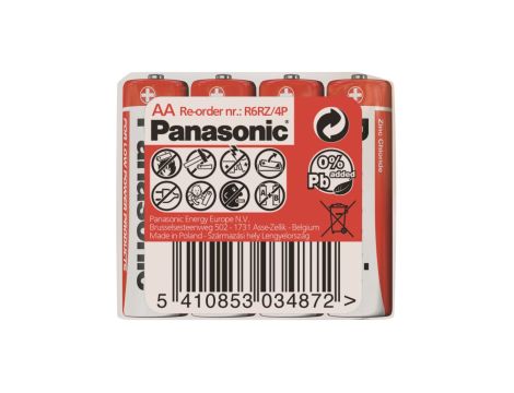 Bateria cynkowo-węglowa R6 / AA 1,5V /foliowane 4szt./