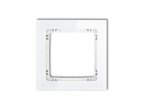 DECO Ramka pojedyncza - efekt szkła (ramka: biała spód: biały) biały 0-0-DRS-1