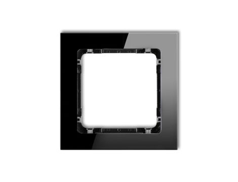 DECO Ramka pojedyncza - efekt szkła (ramka: czarna spód: czarny) czarny 12-12-DRS-1