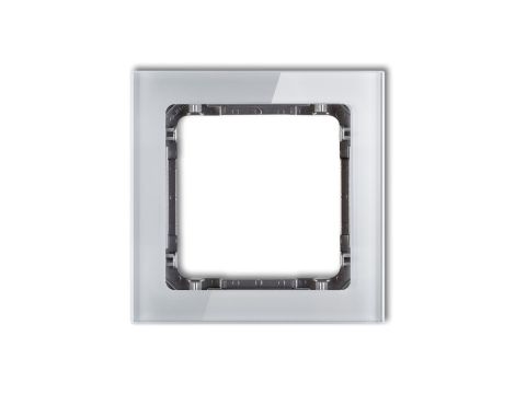 DECO Ramka pojedyncza - efekt szkła (ramka: szara spód: grafitowy) szary 15-11-DRS-1