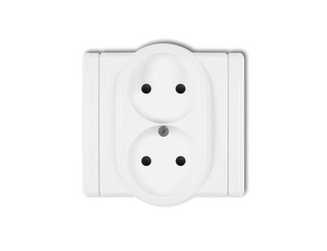 FLEXI Gniazdo podwójne b/u biały FGP-2p