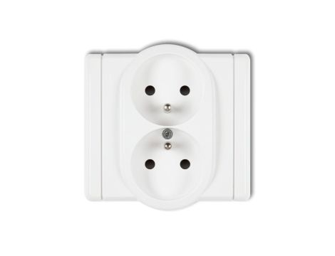 FLEXI Gniazdo podwójne z/u biały FGP-2zp