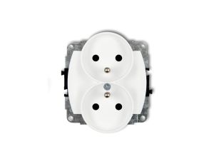 TREND Gniazdo podwójne z/u biały GPR-2zp