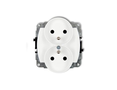 TREND Gniazdo podwójne z/u biały GPR-2zp
