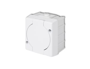 SENIOR Gniazdo pojedyncze z/u (klapka biała) biały GHS-1