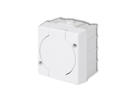 SENIOR Gniazdo pojedyncze z/u (klapka biała) biały GHS-1