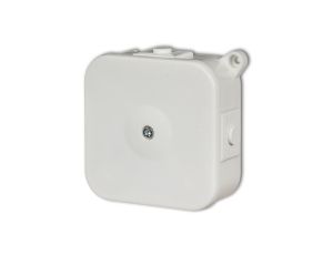 Puszka instalacyjna hermetyczna ze złączkami 80x80mm biały PHS-1