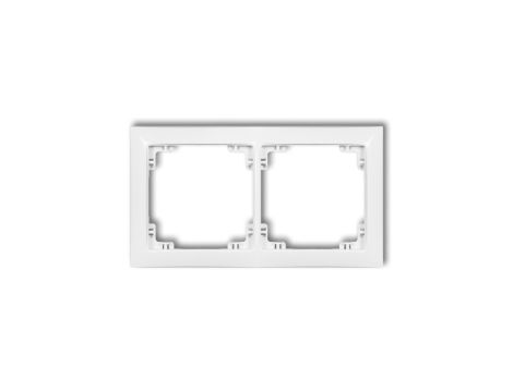 DECO Ramka uniwersalna podwójna z tworzywa DECO Soft biały DRSO-2