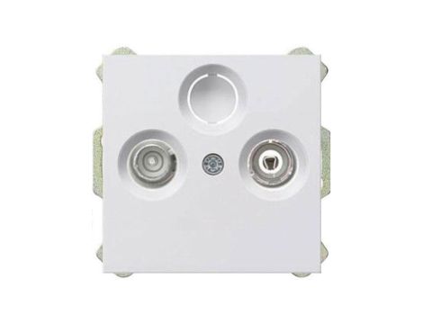 Gira F100 Gniazdo RTV końcowe biały połysk