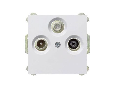 GIRA F100 Gniazdo RTV-SAT końcowe biały połysk