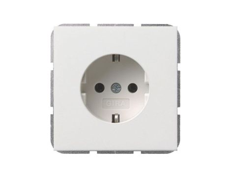 GIRA F100 Gniazdo SCHUKO biały połysk