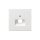 GIRA F100 Element centralny gniazda telefonicznego i komputerowego pojedynczego i podwójnego biały połysk