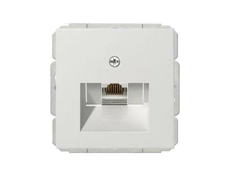 GIRA F100 Gniazdo komputerowe 1xRJ45 pojedyncze kat. 6 biały połysk