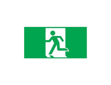 Piktogram wyjście ewakuacyjne Intelight E1 do OXIMIA, ramki dwustronnej ORION, SUPREMA