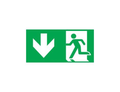 Piktogram wyjście w dół lewo E9 Intelight do OXIMIA, ramki dwustronnej ORION, SUPREMA