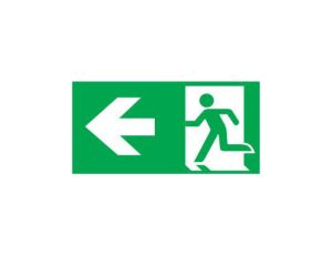 Piktogram wyjście w lewo E3 Intelight do OXIMIA, ramki dwustronnej ORION, SUPREMA