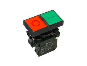 Przycisk podwójny IP54 czerwono zielony EBSA5-AL8325 1NO+1NC G+R LC-Tec 5902838490723