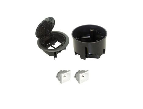 EFAPEL FLOOR BOX puszka podłogowa okrągła EFAPEL 2x gniazdo 230V z/u