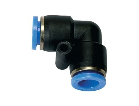 Złączka pneumatyczna wtykowa kątowa do węża fi 14 mm, tworzywo sztuczne