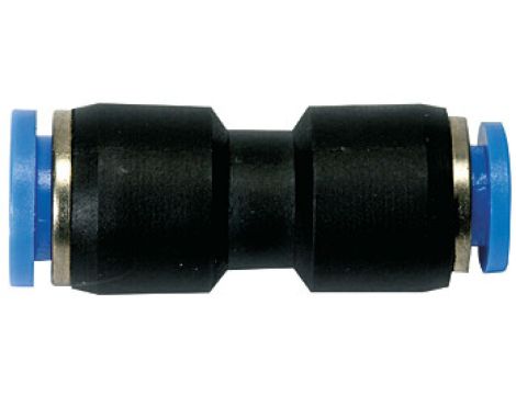 Złączka pneumatyczna redukcyjna wtykowa prosta przelotowa do węża fi 6-4 mm, tworzywo sztuczne