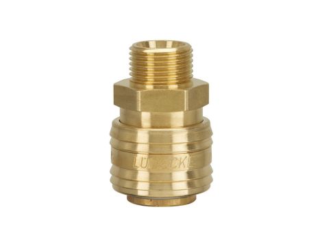 Szybkozłącze pneumatyczne Ludecke DN7,2 typ 26, G 3/8 GZ, gniazdo szybkozłącza, mosiądz