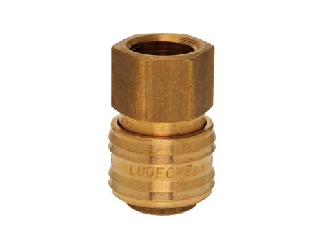 Szybkozłącze pneumatyczne Ludecke DN7,2 typ 26, G 1/8 GW, gniazdo szybkozłącza, mosiądz