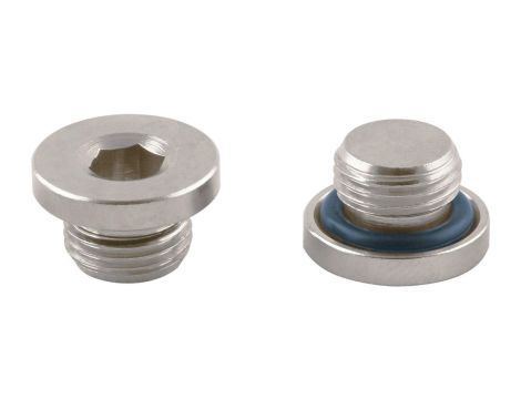 Korek gwintowany z oringiem G 1/4 GZ, pod imbus, mosiądz niklowany