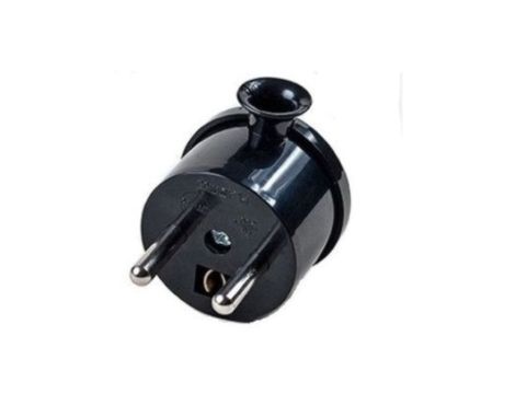 Wtyczka kątowa MINI z/u 16A 250V rozbieralna czarna WT-15/CZARNA