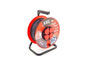 Przedłużacz bębnowy PROFESSIONAL LINE 50m H05RR-F 3x1,5 4xGS /+termik/ 16A IP44 czarny