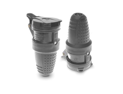 Gniazdo przenośne 10/16A z/u 230V UNI-SCHUKO IP44 czarne GN-60H